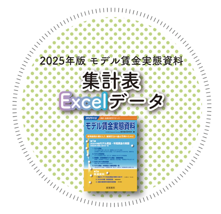 ◎2025年版 モデル賃金実態資料【集計表Excelデータ】
